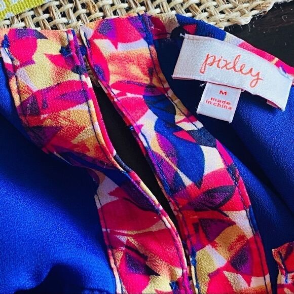 Pixley Stitch Fix Split Back Sleeveless Blouse M - Picture 9 of 10